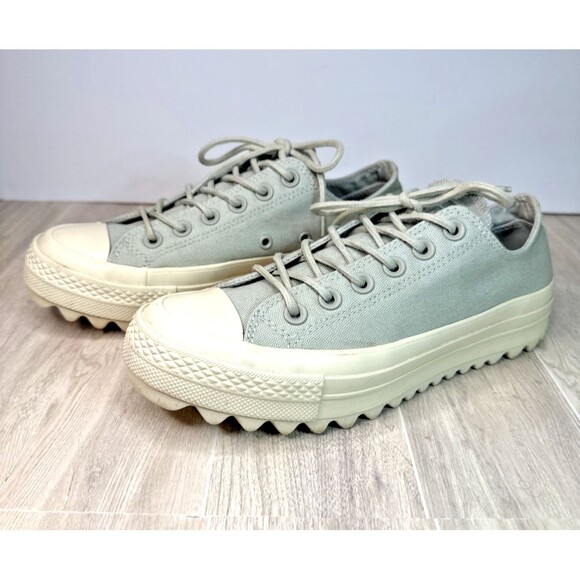Converse Shoes all star Womens 7 Lift Ripple Low Ox Light Blue Platform sneakers - Picture 6 of 10